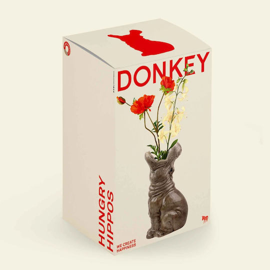 Donkey Decorative Grey Vase