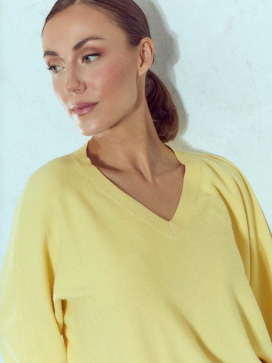 Celestino Damenpullover mit Lockerer Passform Loose Fit Gelb