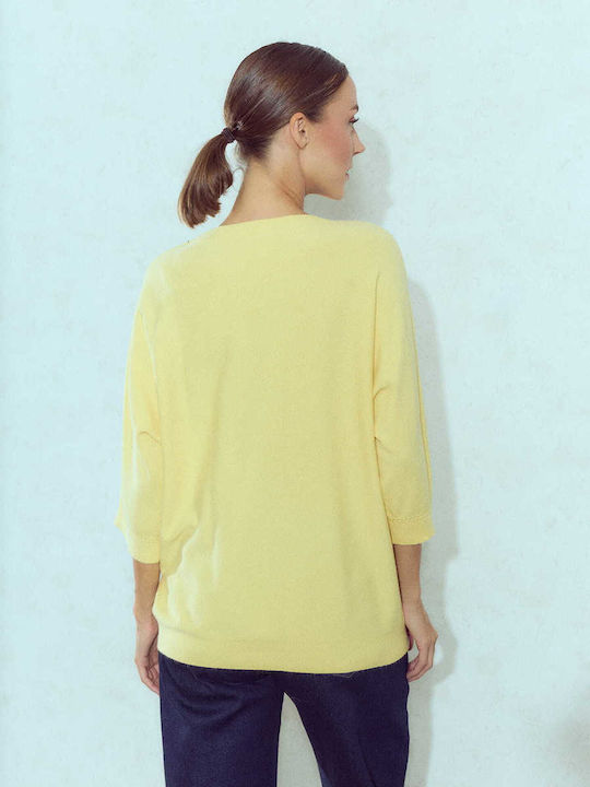 Celestino Damenpullover mit Lockerer Passform Loose Fit Gelb