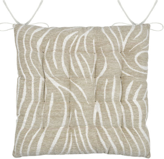 Felidae Beige Garden Chair Cushion 38x38cm