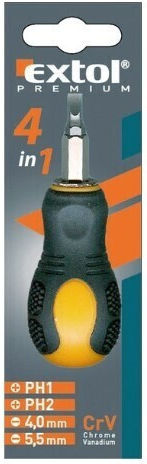 4 In 1 Screwdriver Extol Premium 4 5.5 Mm Ph 1-2