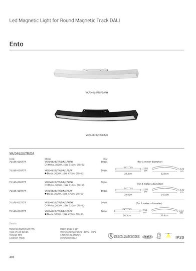 VK Lighting Commercial Linear LED Ceiling Light 2W Warm White
