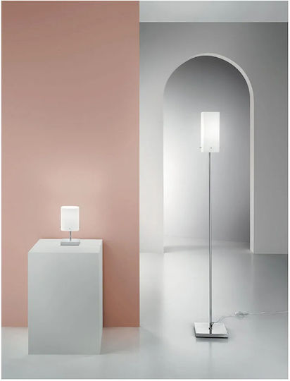 Fan Europe Square Floor Lamp H155xW22cm. with Socket for Bulb E27 White