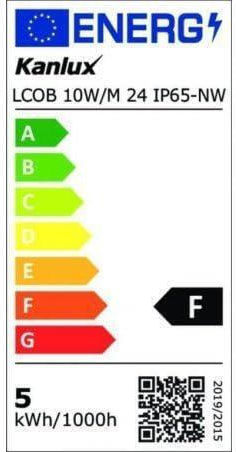 Kanlux Waterproof 24V Natural White Light 24m COB Type LED Strip