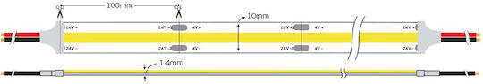 VK Lighting LED Strip 24V Warm White Light 5m Type COB