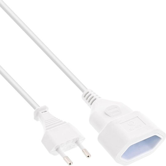 InLine Extension Cable Cord 2m White