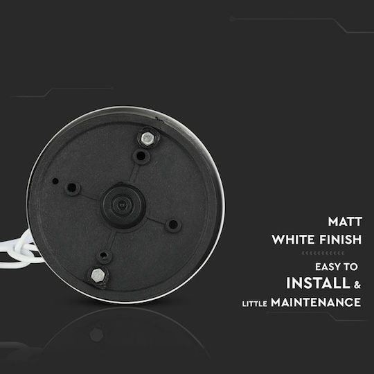 V-TAC Wall Lamp with Integrated LED and Natural White Light Black 50cm