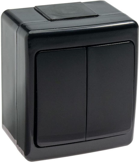 PAWBOL Waterproof Recessed Rotary Switch with Black Frame