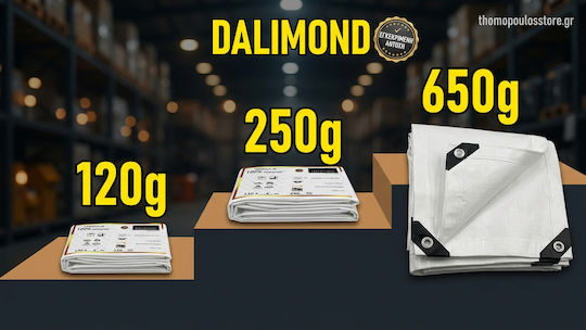 Dalimond Αδιάβροχος Μουσαμάς 190gr/m² 2x1.5μ. Βαρέως Τύπου Λευκός