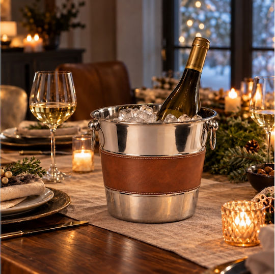 Champagners simple Metal cu dimensiunile 21x21x21cm