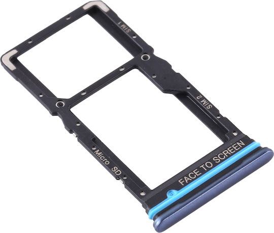 Dual-SIM-Kartenhalter Xiaomi Mi 10T Lite 5G Note 9 Pro 5G Blau