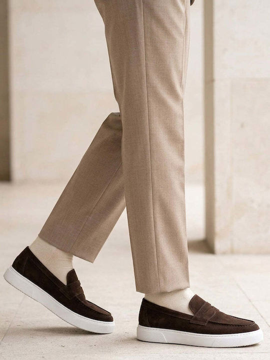 Brown Suede Men's Loafers
