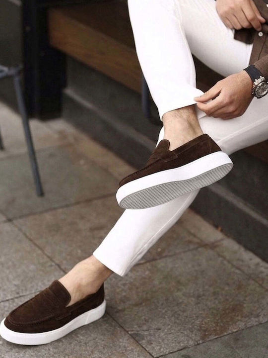 Brown Suede Men's Loafers