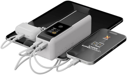 Xtorm NextGen Power Bank 27000 mAh 140 W mit USB-A-Anschluss und 2 USB-C-Anschlüssen mit Power Delivery Weiß