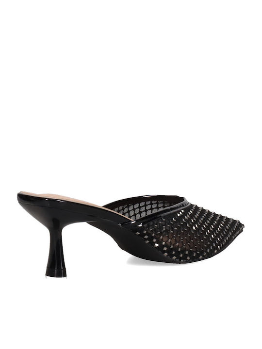 Mules with a Heel in Black