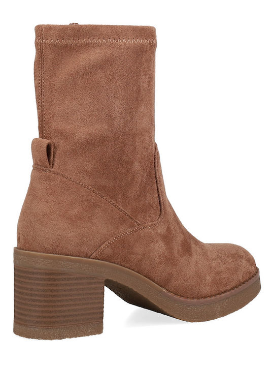 Suede Women's Ankle Boots Taupe