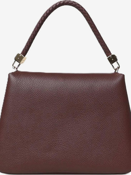 Tiggy Leather Women's Shoulder Bag Burgundy