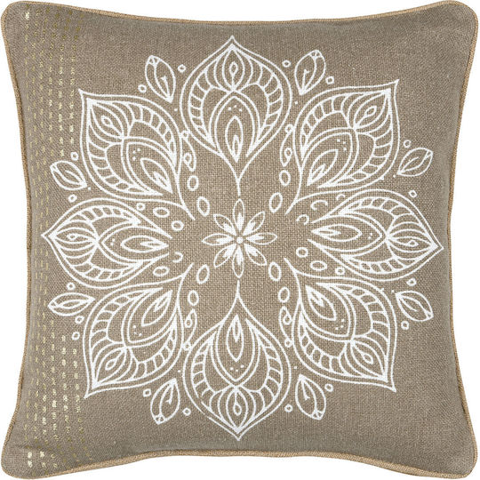 S-f Zen Sofa Cushion Made of 100% Cotton Taupe 45x45cm