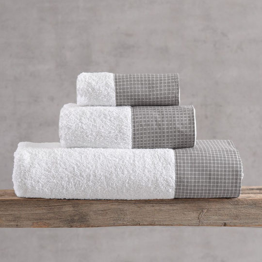 Rythmos Imperial 3-Piece Bath Towel Set Grey 500gsm Weight