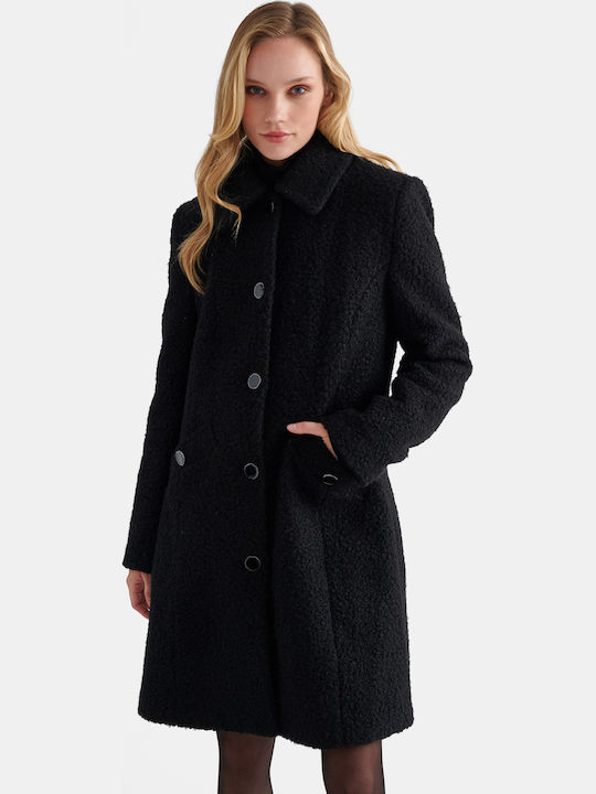 Damen-Halbmantel Schwarz
