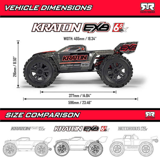 Arrma Kraton 6s Радиоуправляемый Грузовик Черный