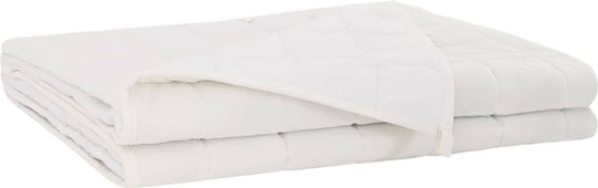 vidaXL Fleece Blanket Super Double 220x260cm White