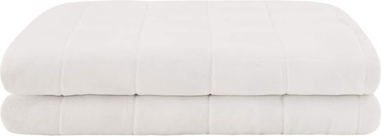 vidaXL Fleece Blanket Super Double 220x260cm White