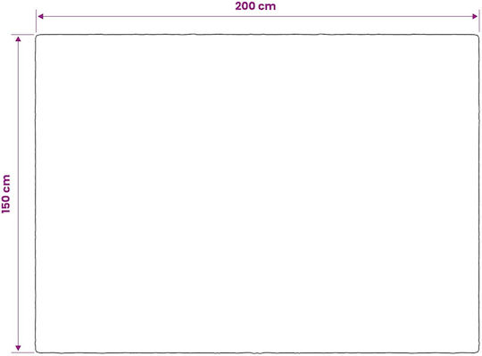 vidaXL Single Blanket 150x200cm White