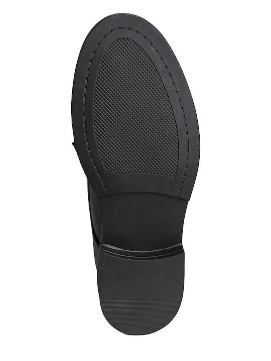 Leather Women's Ankle Boots Black