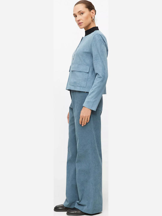 Damenhose aus blauem Cord