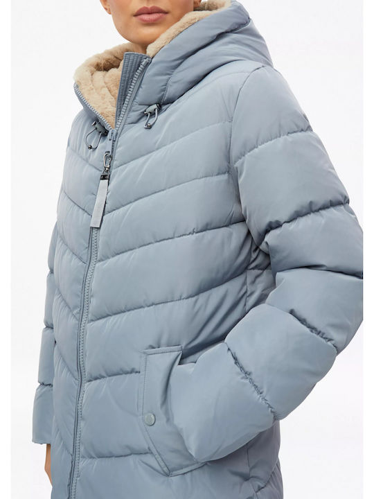 Women's Light Blue Winter Puffer Jacket