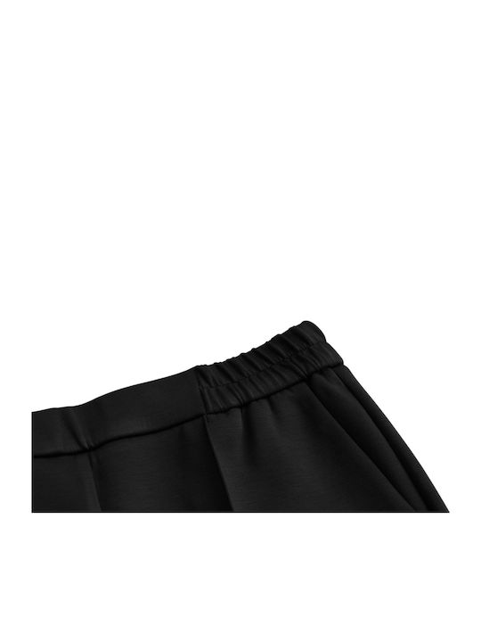 Women's Black Fabric Trousers