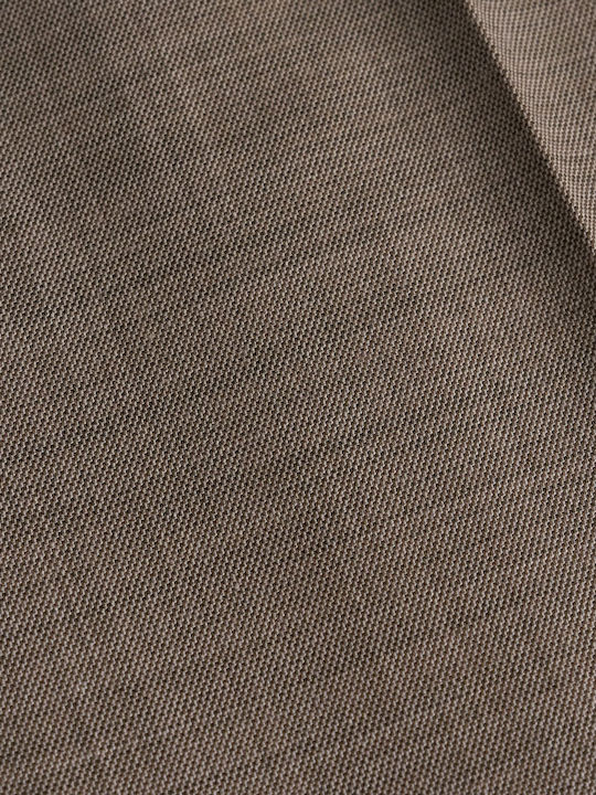 Beige Fabric Women's Trousers