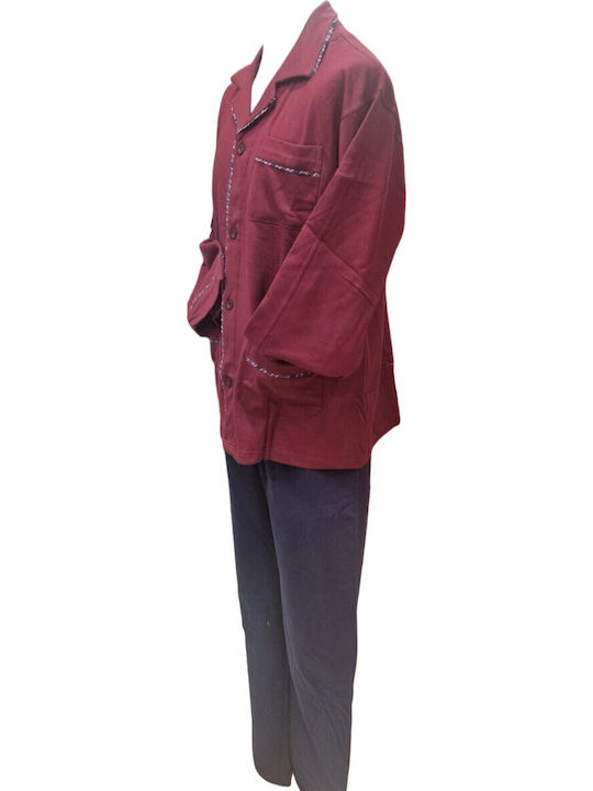 Nikiforos Winter Men's Pyjama Burgundy