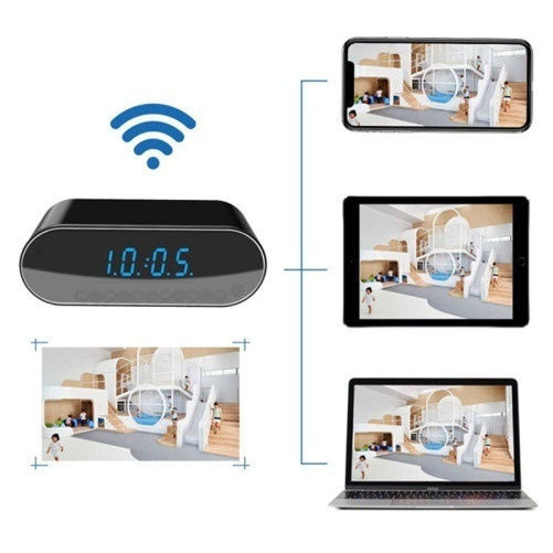 Ip07 WiFi Hidden Camera Clock 1080p with Memory Card Slot