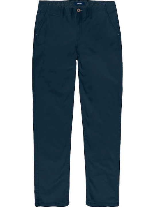 Ανδρικό Παντελόνι Chino Ελαστικό Regular Fit Navy Μπλε