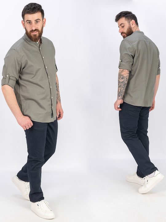 Ανδρικό Παντελόνι Chino Ελαστικό Regular Fit Navy Μπλε
