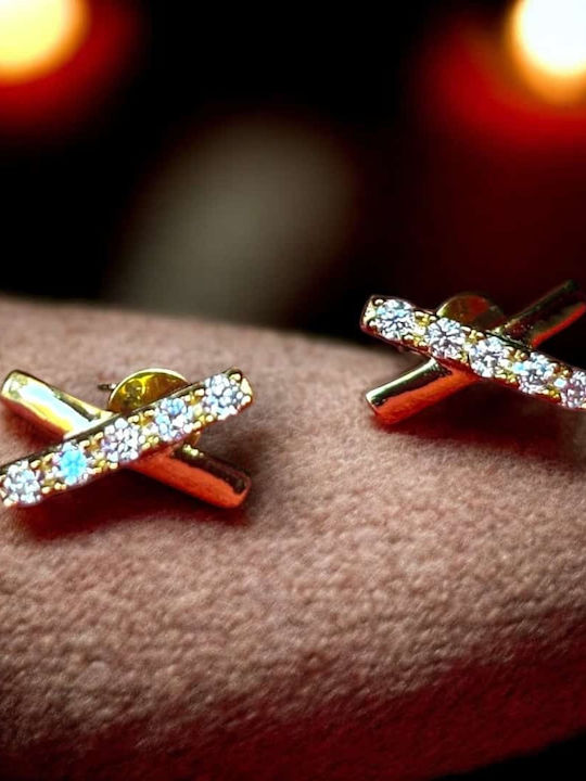 Lysea Women's Virex Earrings 925 Silver Gold Moissanite