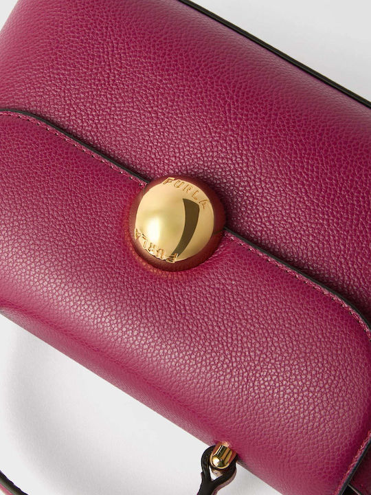 Moonlight Top Handle Дамска Кожена Чанта с Капак Rododendron