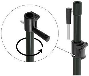 Delphin Classa Adjustable Aluminum Fishing Rod Rest 110–180 Cm Black 320 G
