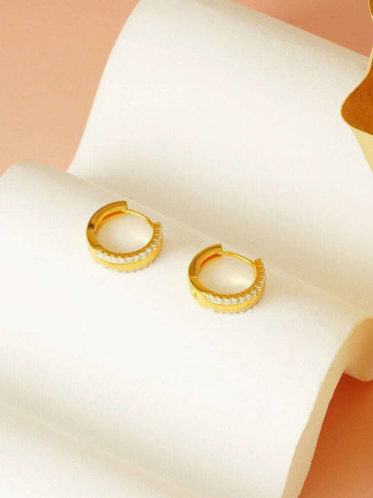 Lysea Women's Silk Aura Huggie Earrings 925 Silver Gold Plated
