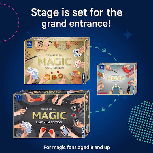 Kosmos Magic School Magic Set Kids 35 Tricks Across 3 Levels Accessories Video Tutorials Ages 8+