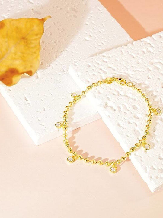 Lysea Women's Silver Chain Bracelet Gold Plated 18cm