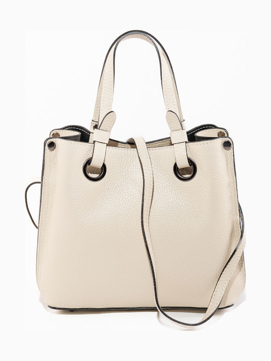Damen Tote Bag aus Leder in Olivgrün