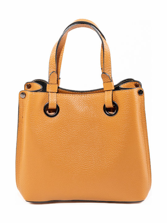 Damen Tote Bag aus Leder in Olivgrün