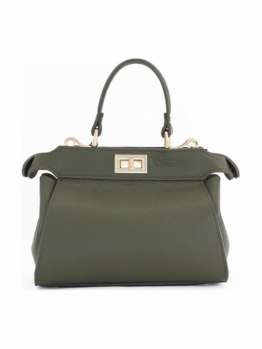 Leather Women's Satchel Bag Cognac
