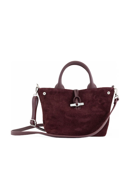 Grey Leather Women's Shoulder Bag