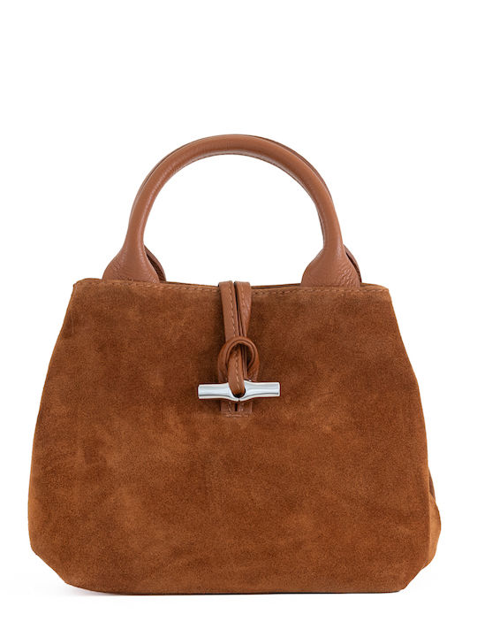 Grey Leather Women's Shoulder Bag