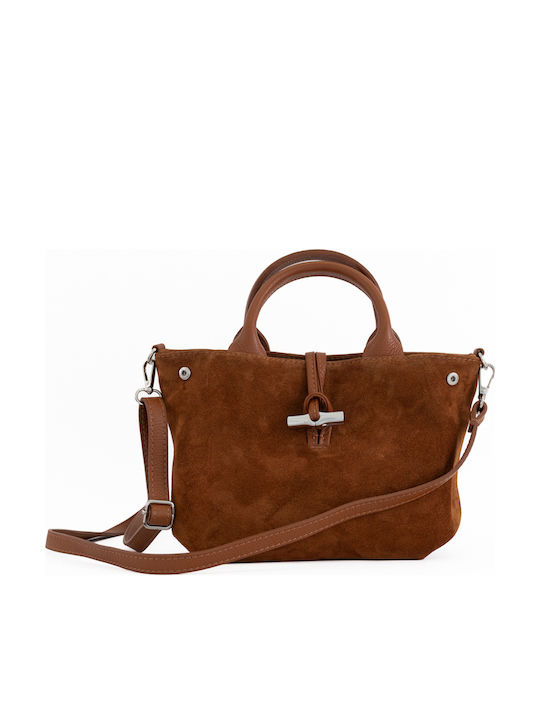 Grey Leather Women's Shoulder Bag