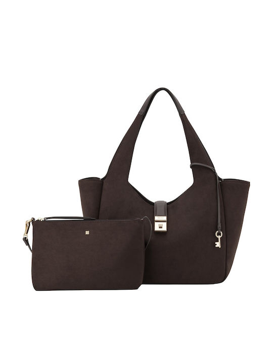 Monette Fabric Women's Tote Bag Brown